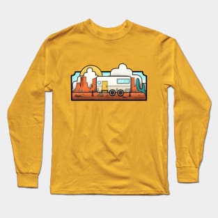 Campervan painting art Long Sleeve T-Shirt